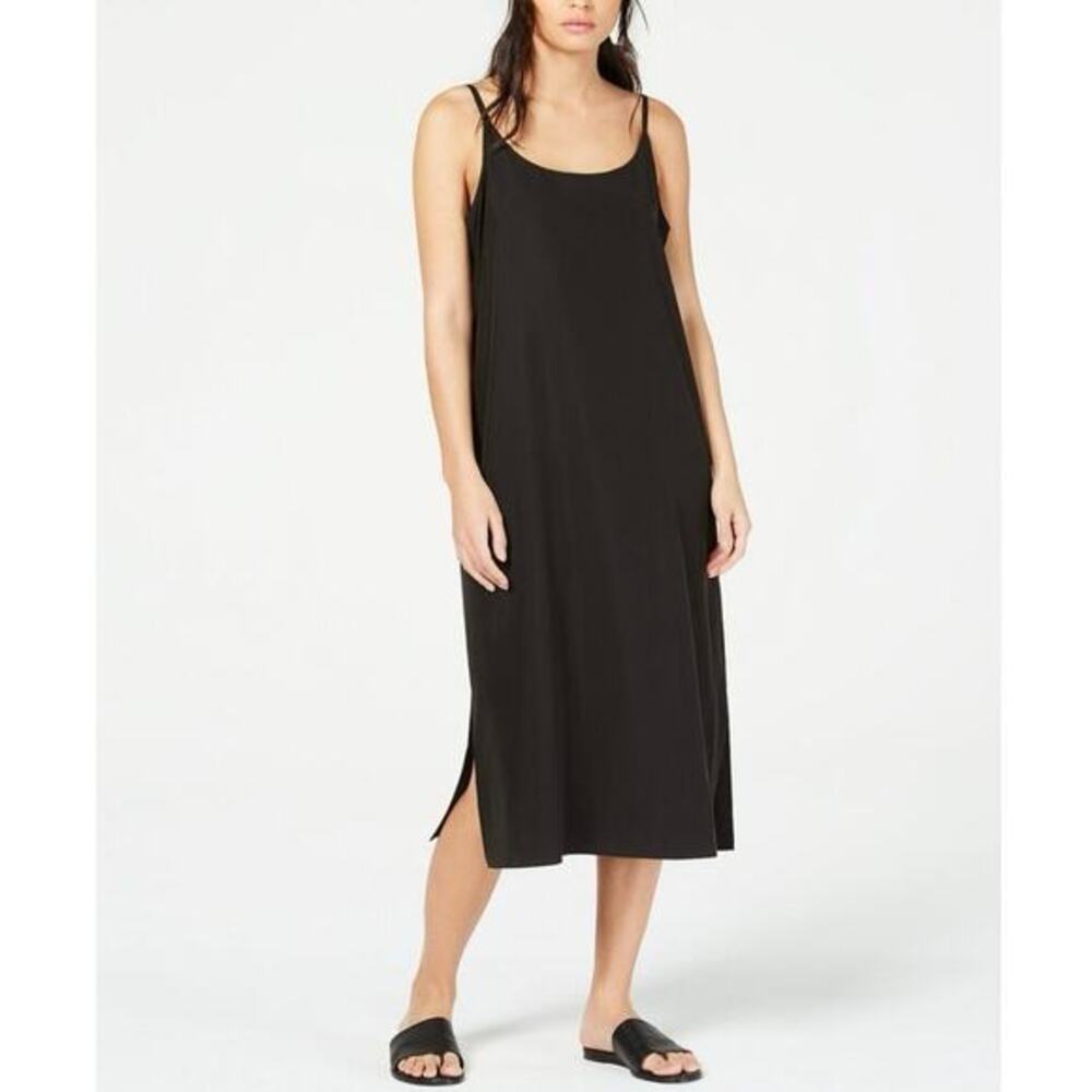 Eileen Fisher Tencel and Recycled Polyester Slip Dress Medium
